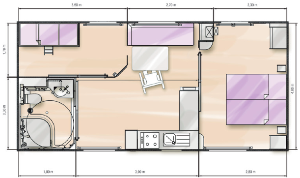 Eco Mobile Home with 2-bedrooms PWD