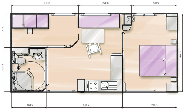 Eco Mobile Home with 2-bedrooms